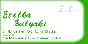 etelka bulyaki business card